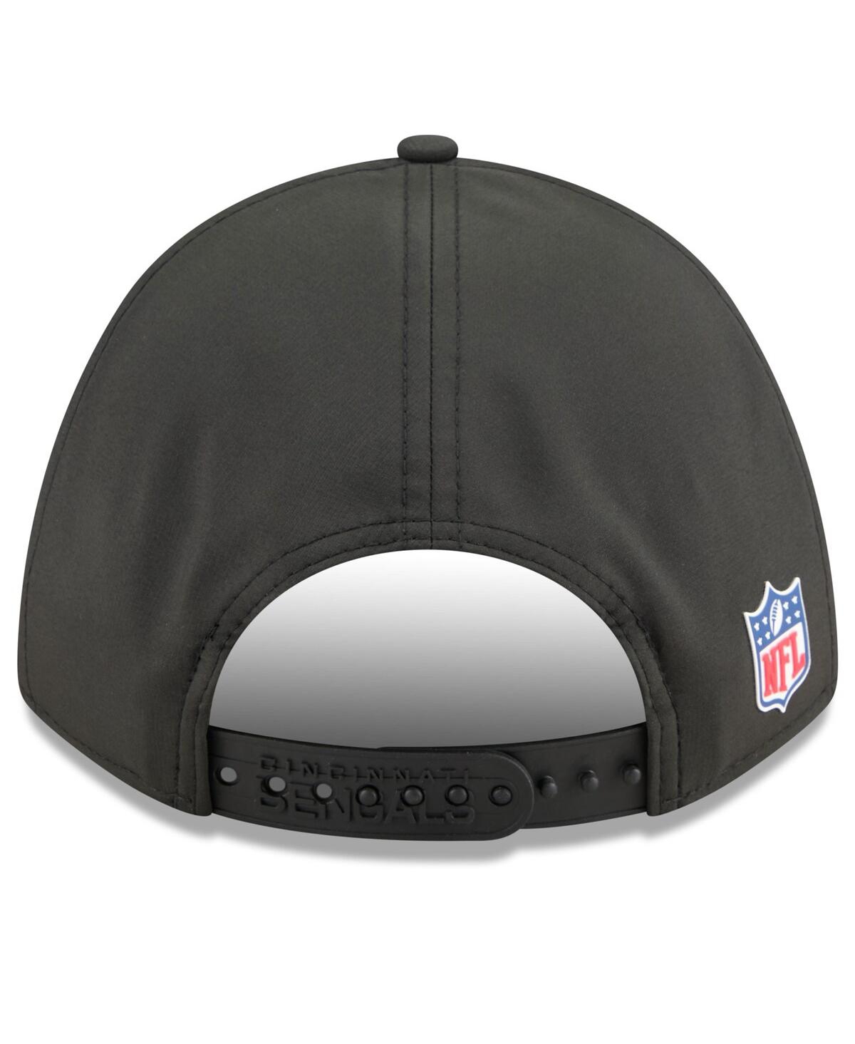 New Era Big Boys And Girls Black Cincinnati Bengals 2025 Sideline 9forty Adjustable Hat In Green