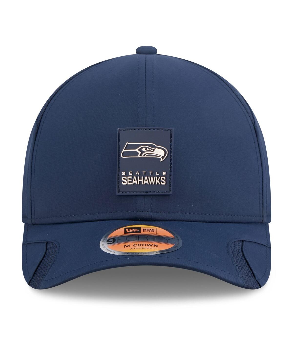 New Era Big Boys And Girls College Navy Seattle Seahawks 2025 Sideline M-crown 9forty Adjustable Hat In Blue