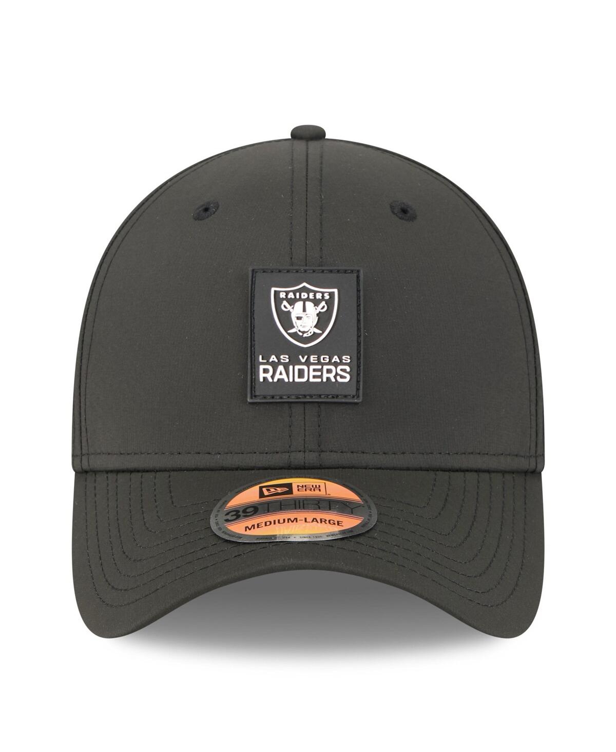 New Era Men's Black Las Vegas Raiders 2025 Sideline 39thirty Flex Hat In Black