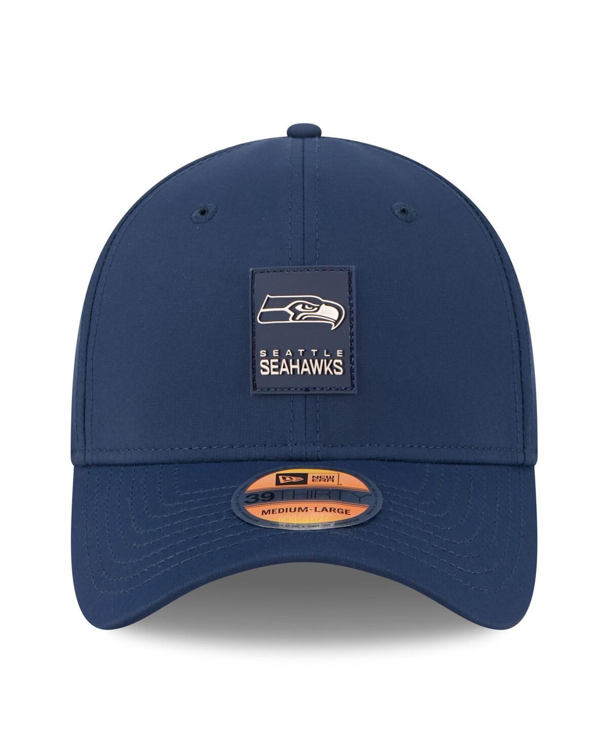 New Era Men's College Navy Seattle Seahawks 2025 Sideline 39thirty Flex Hat In Blue