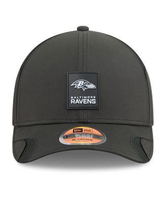 Men's Black Baltimore Ravens 2025 Sideline M-Crown 9FORTY Adjustable Hat