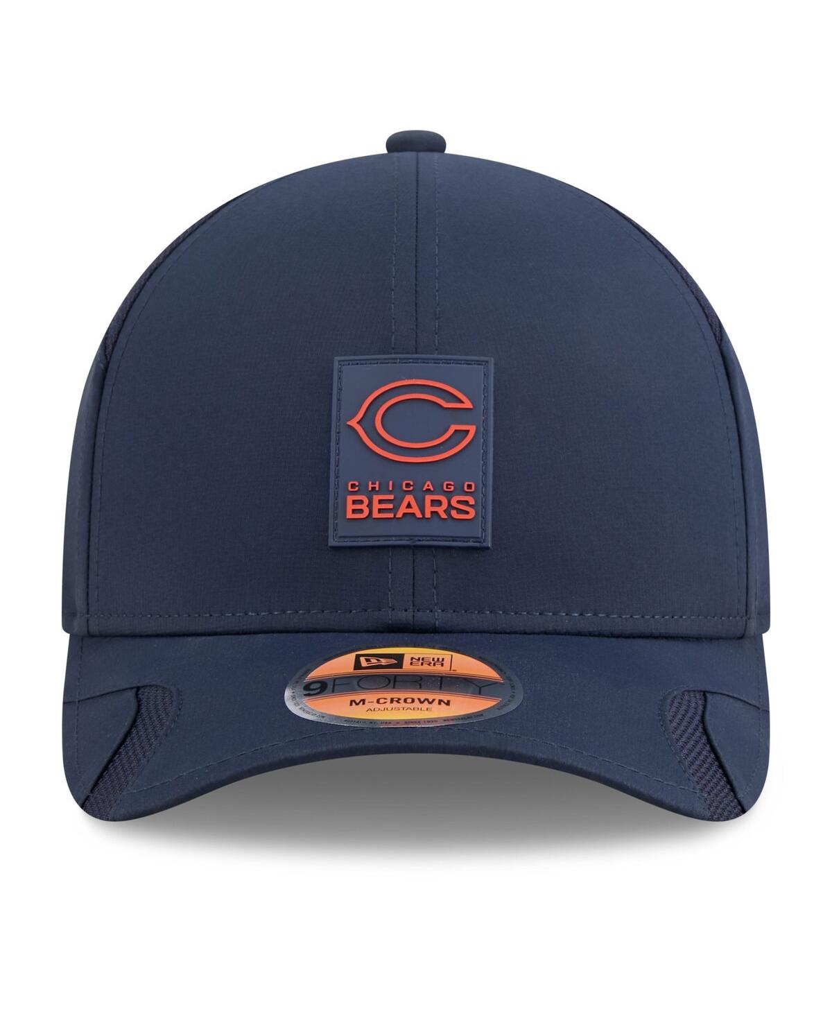 New Era Men's Navy Chicago Bears 2025 Sideline M-crown 9forty Adjustable Hat In Blue