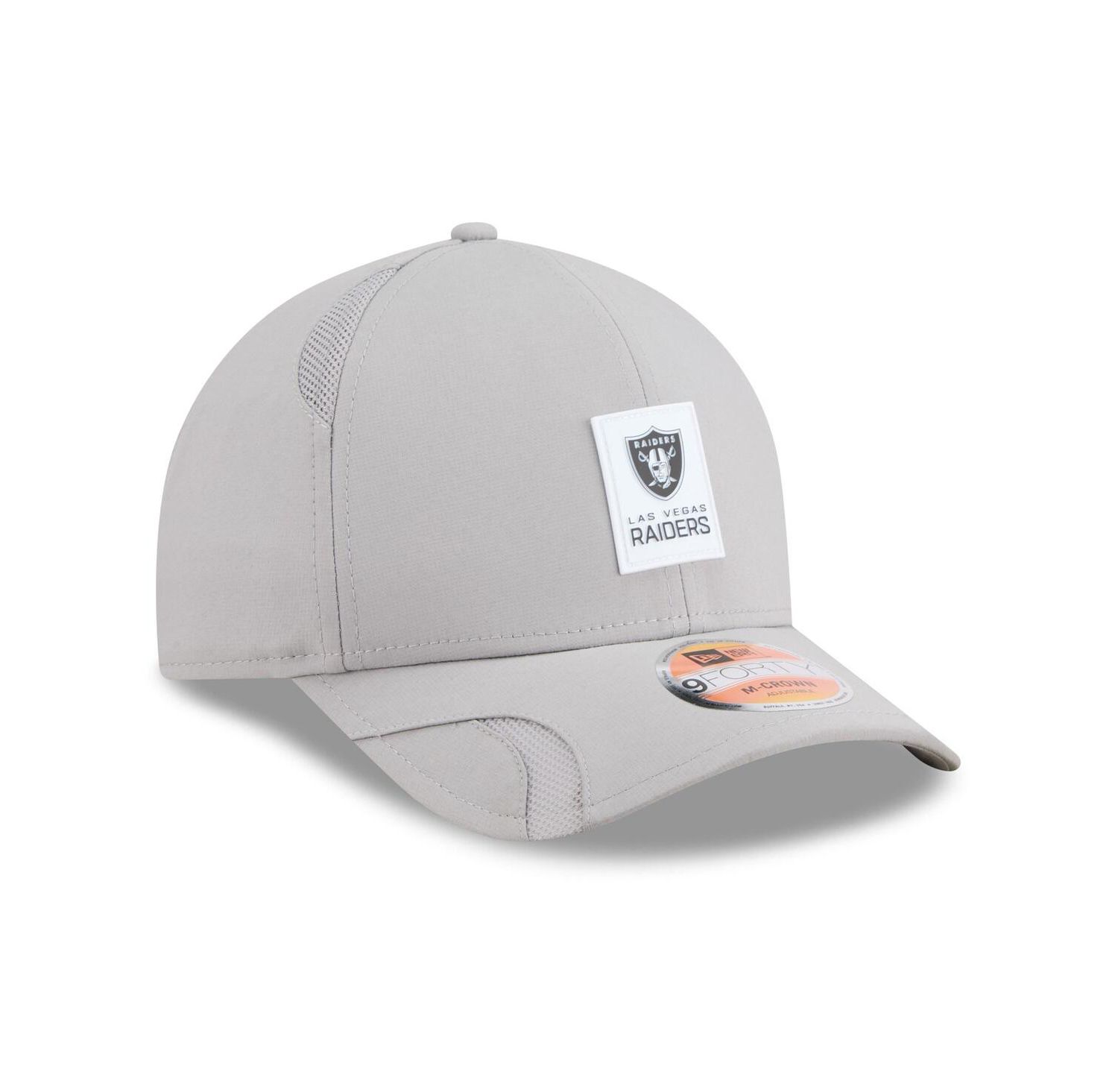 Men's Gray Las Vegas Raiders 2025 Sideline M-Crown 9FORTY Adjustable Hat