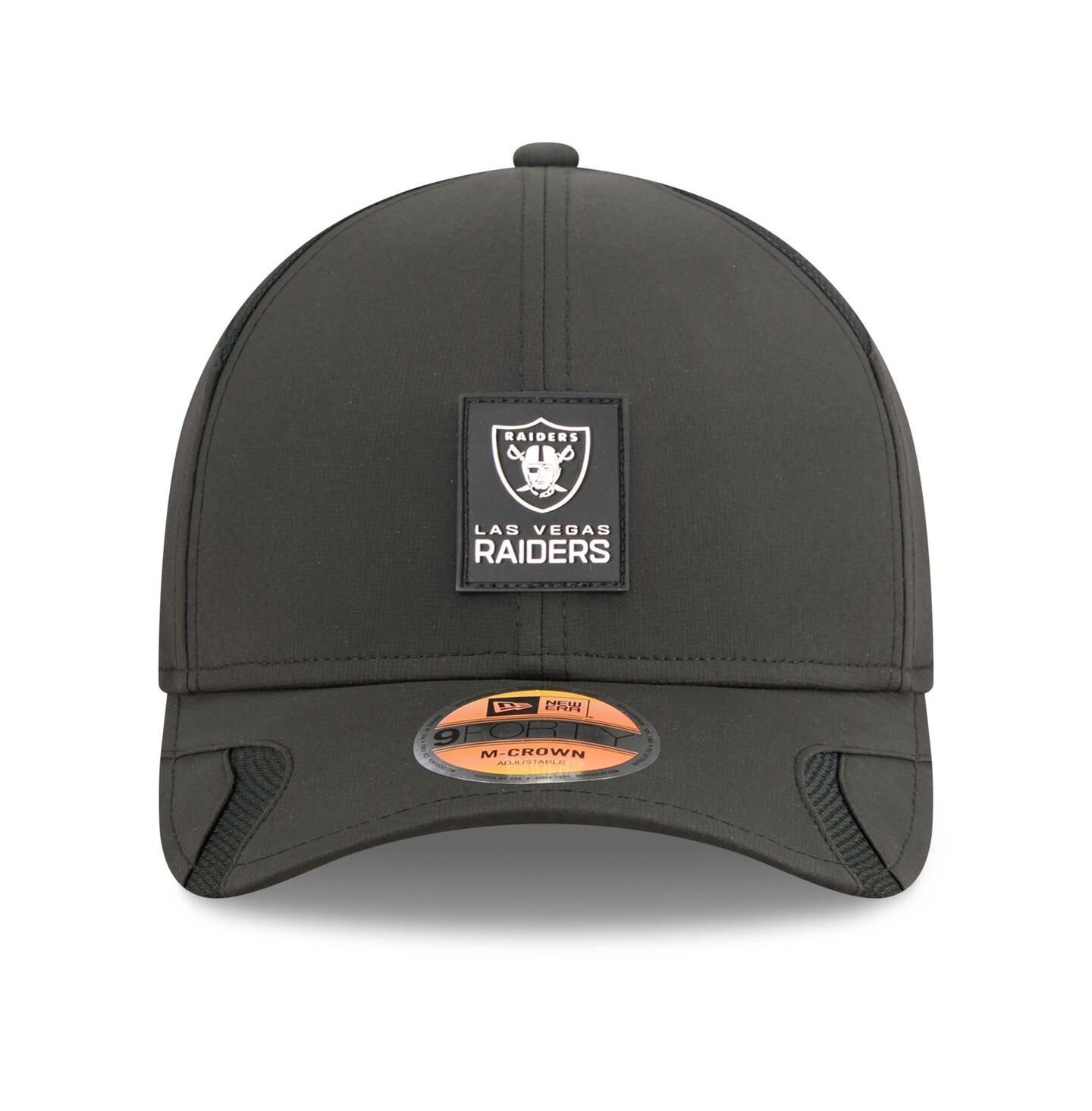 Мужская кепка New Era Black Las Vegas Raiders 2025 Sideline M-Crown 9FORTY Adjustable Hat — фото 5