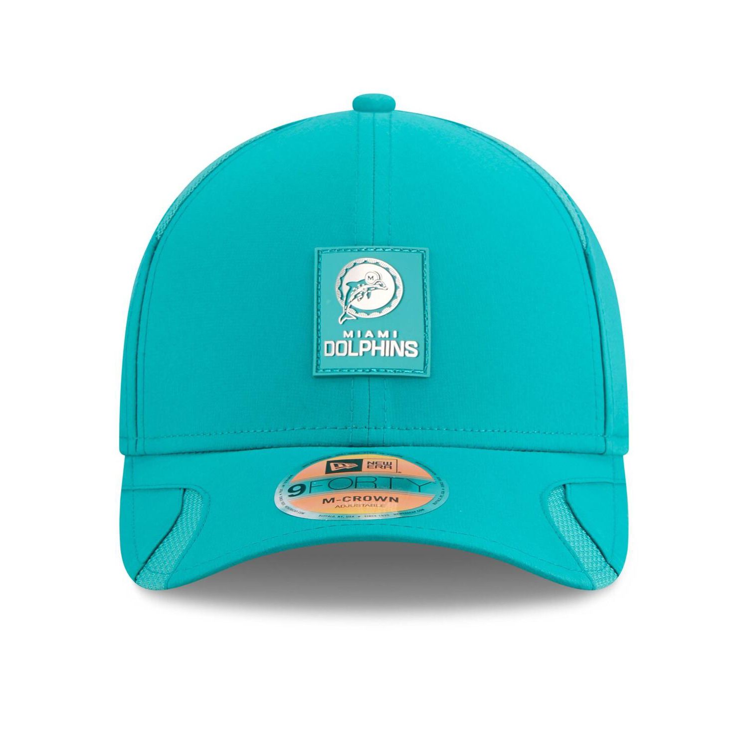 Men's Aqua Miami Dolphins 2025 Sideline Throwback M-Crown 9FORTY Adjustable Hat