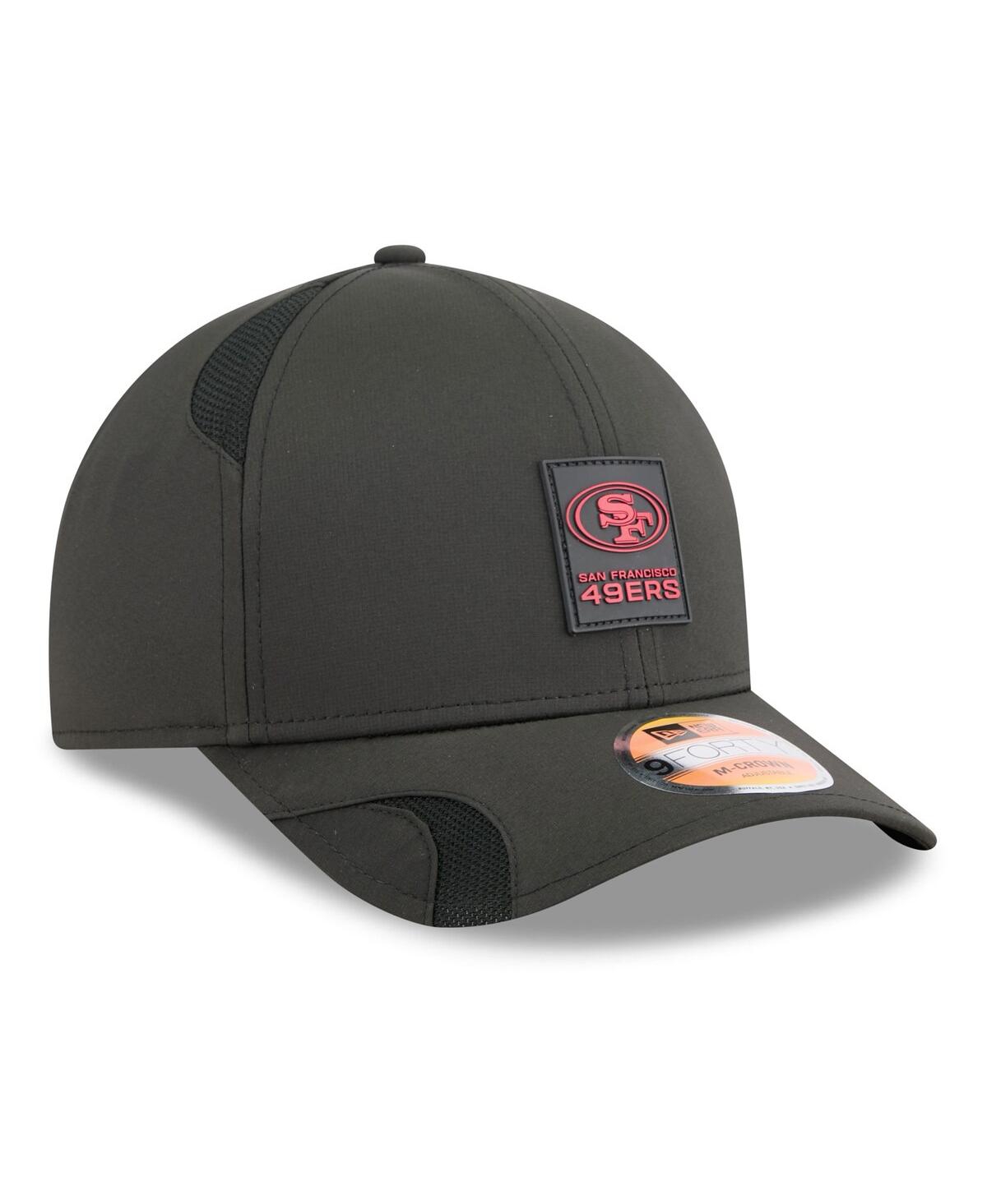 New Era Men's Black San Francisco 49ers 2025 Sideline M-crown 9forty Adjustable Hat In Black