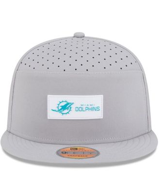 Men's Gray Miami Dolphins 2025 Sideline Split Panel 9FIFTY Snapback Hat