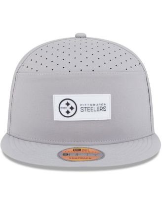 Men's Gray Pittsburgh Steelers 2025 Sideline Split Panel 9FIFTY Snapback Hat