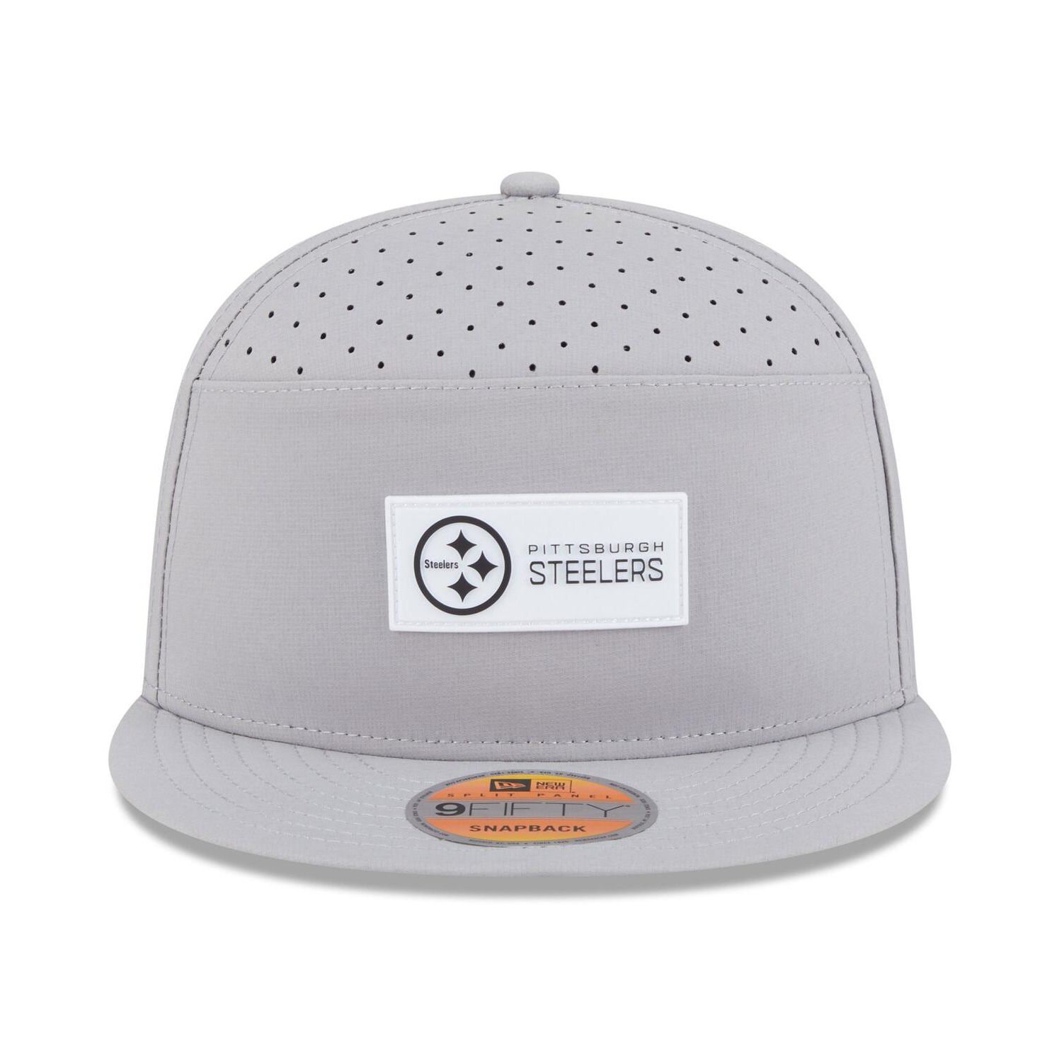 Men's Gray Pittsburgh Steelers 2025 Sideline Split Panel 9FIFTY Snapback Hat