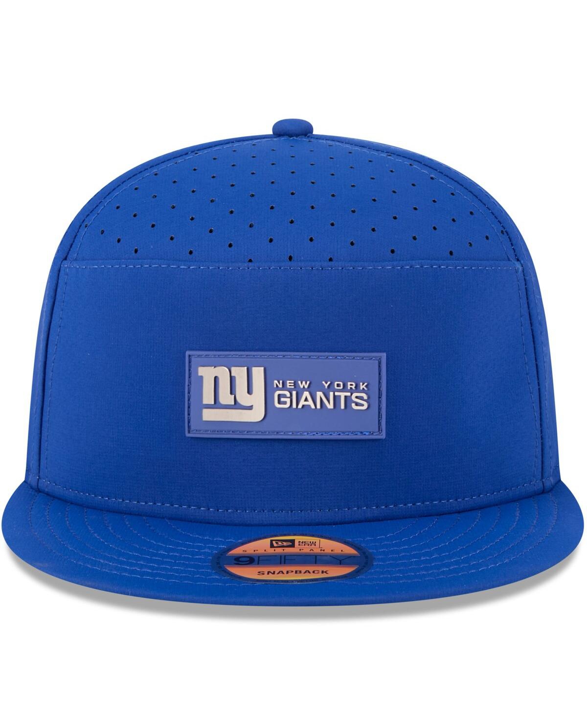 New Era Men's Royal New York Giants 2025 Sideline Split Panel 9fifty Snapback Hat In Blue