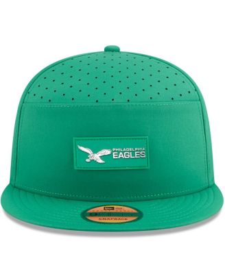 Men's Kelly Green Philadelphia Eagles 2025 Sideline Throwback Split Panel 9FIFTY Snapback Hat