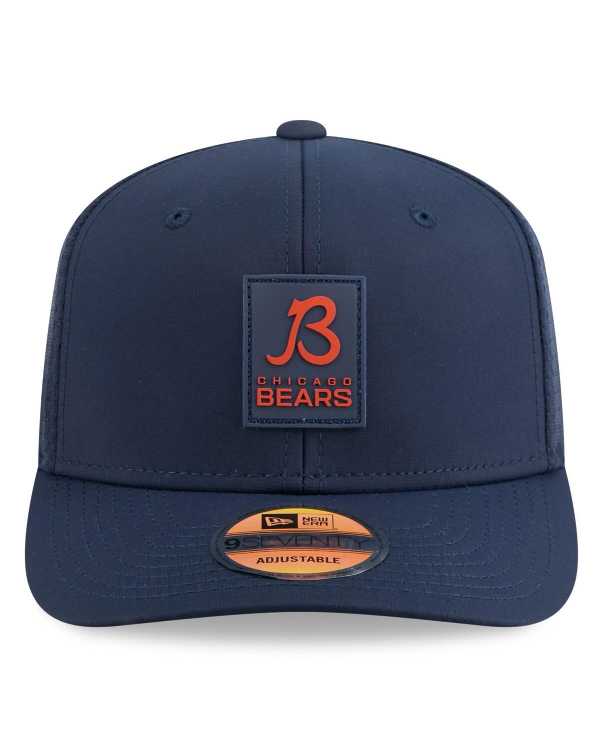 New Era Men's Navy Chicago Bears 2025 Sideline 9seventy Trucker Adjustable Hat In Blue