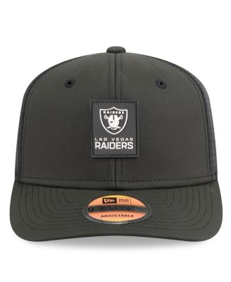 Men's Black Las Vegas Raiders 2025 Sideline 9SEVENTY Trucker Adjustable Hat