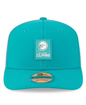 Men's Aqua Miami Dolphins 2025 Sideline Throwback 9SEVENTY Trucker Adjustable Hat