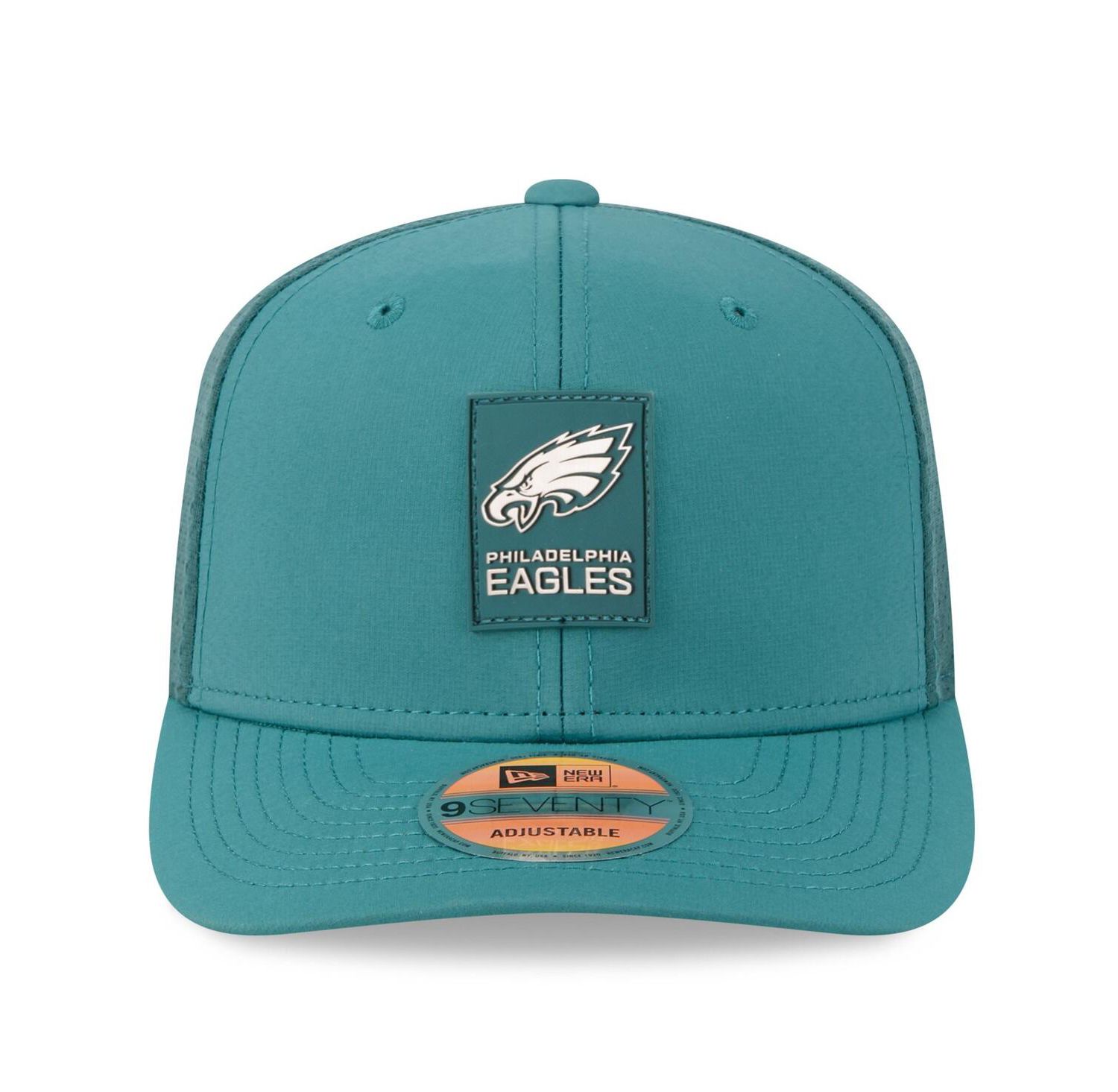Men's Green Philadelphia Eagles 2025 Sideline 9SEVENTY Trucker Adjustable Hat