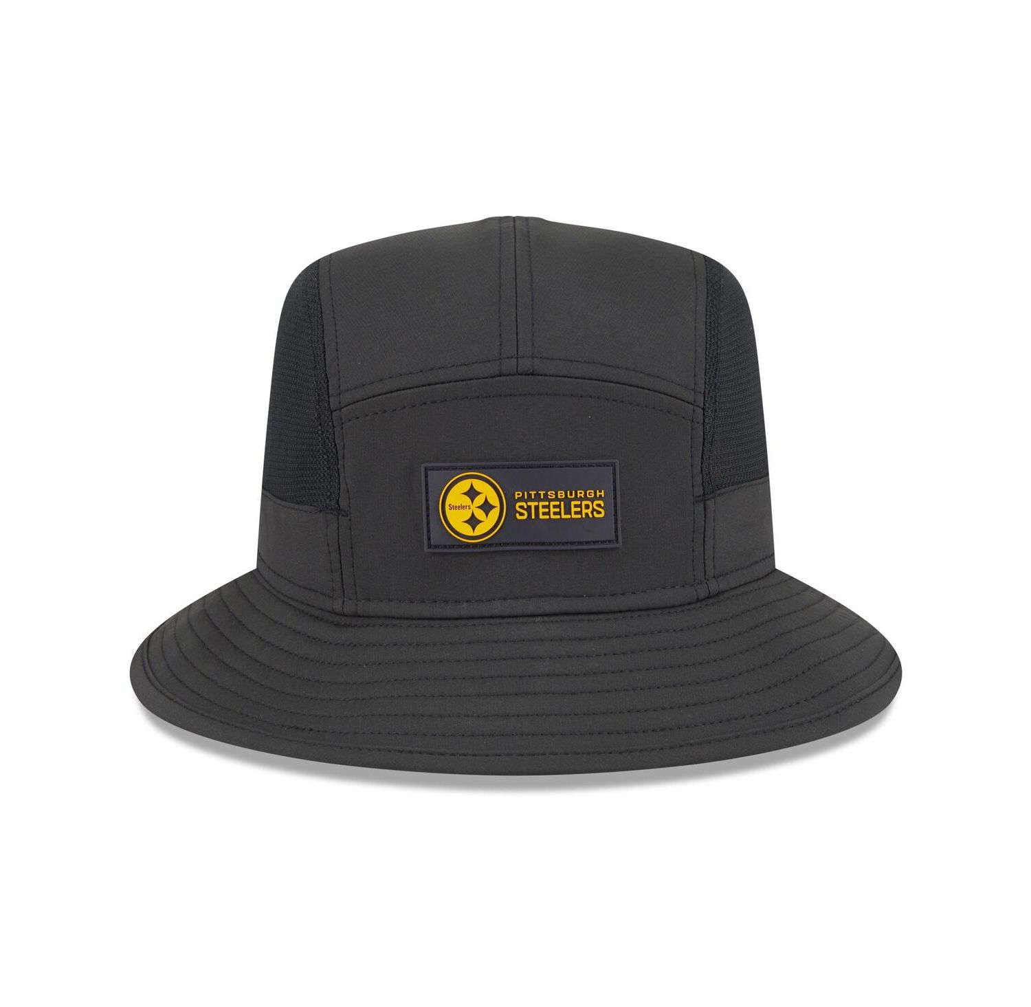Men's Black Pittsburgh Steelers 2025 Sideline Bucket Hat
