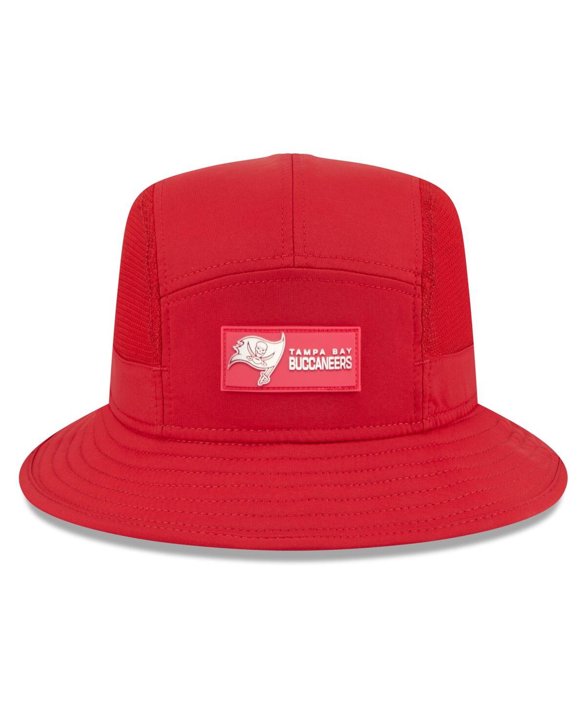 New Era Men's Red Tampa Bay Buccaneers 2025 Sideline Bucket Hat In Red