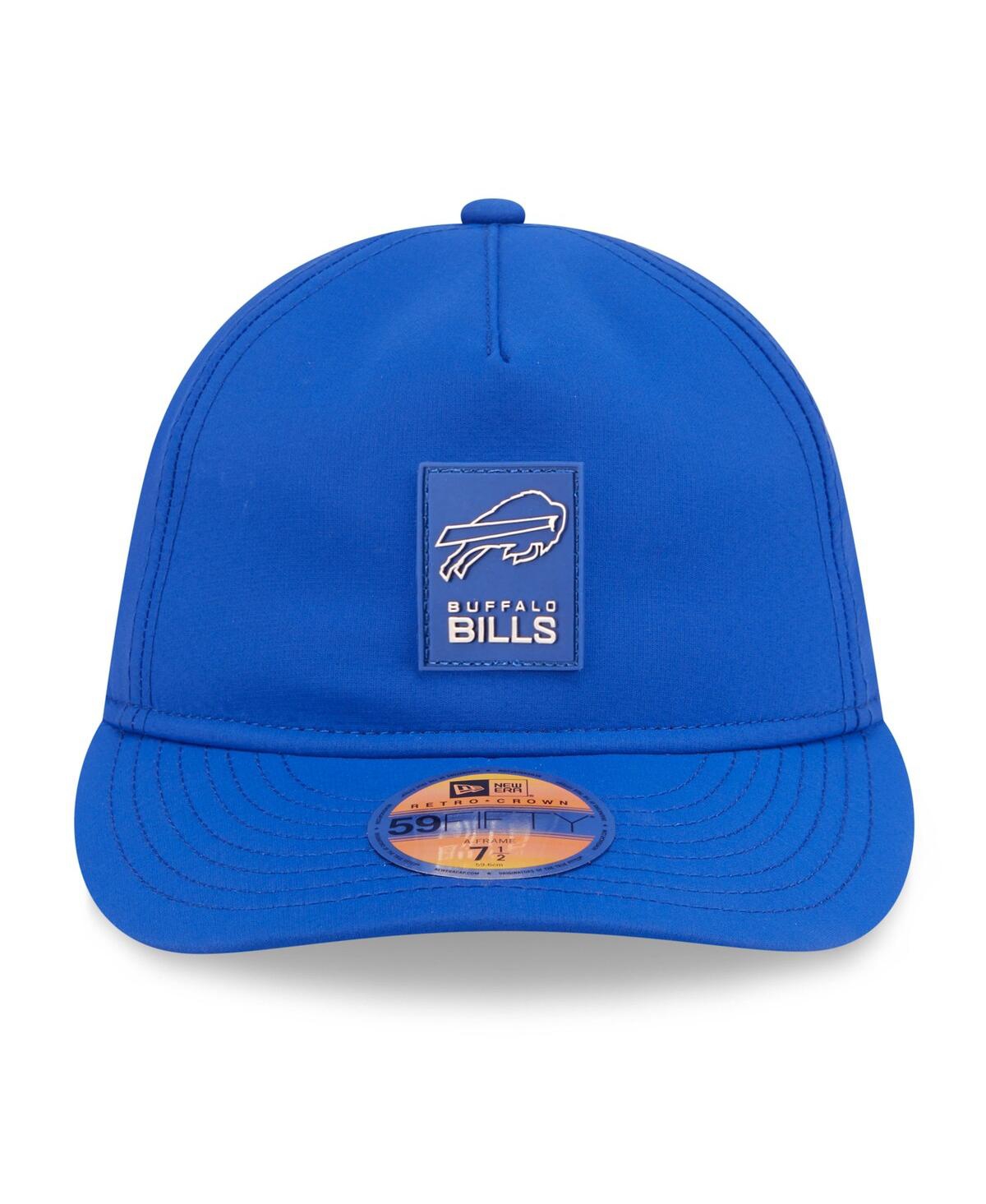 New Era Men's Royal Buffalo Bills 2025 Sideline Retro Crown 59fifty Fitted Hat In Blue