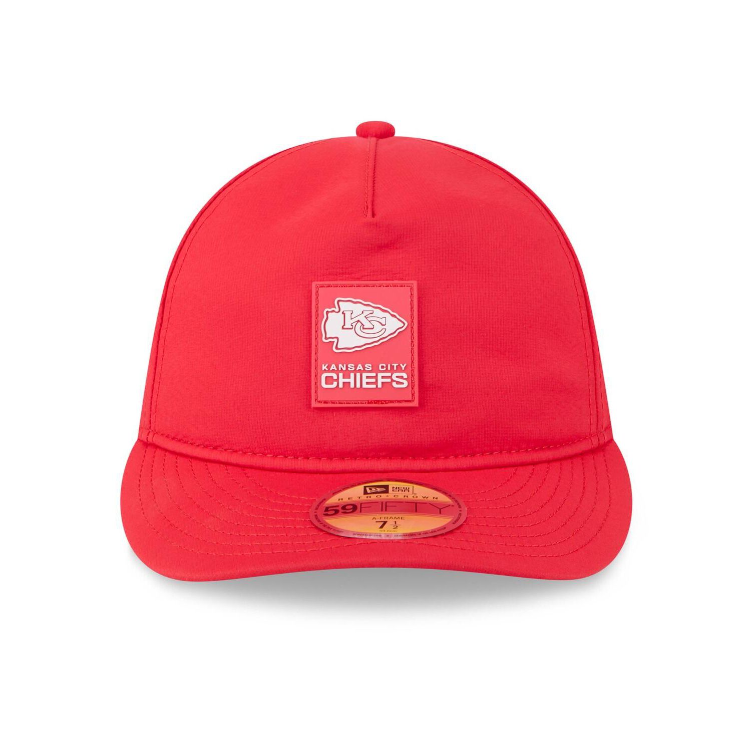 Men's Red Kansas City Chiefs 2025 Sideline Retro Crown 59FIFTY Fitted Hat