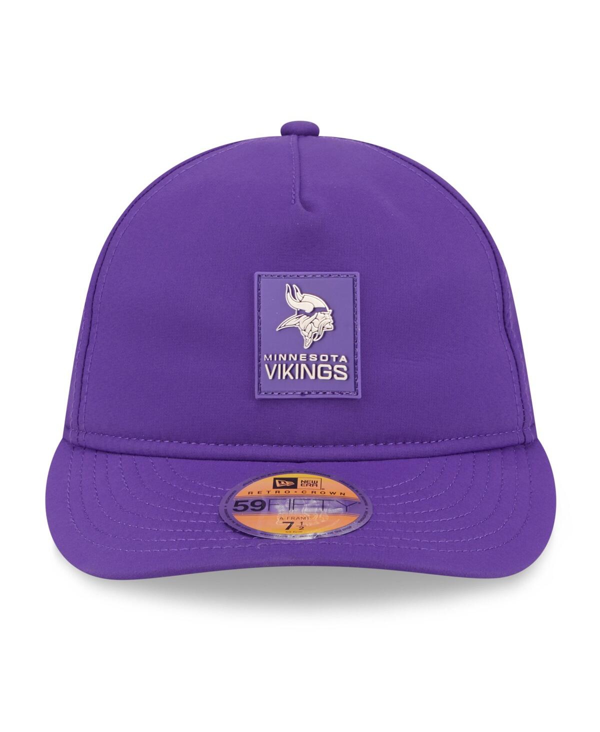 New Era Men's Purple Minnesota Vikings 2025 Sideline Retro Crown 59fifty Fitted Hat In Purple