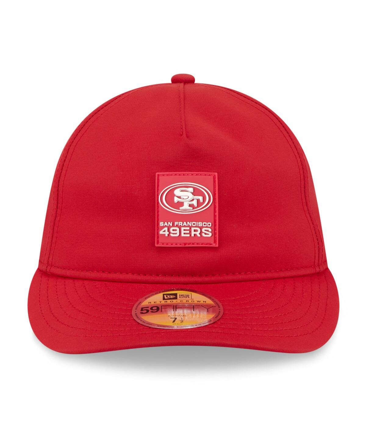 New Era Men's Scarlet San Francisco 49ers 2025 Sideline Retro Crown 59fifty Fitted Hat In Red