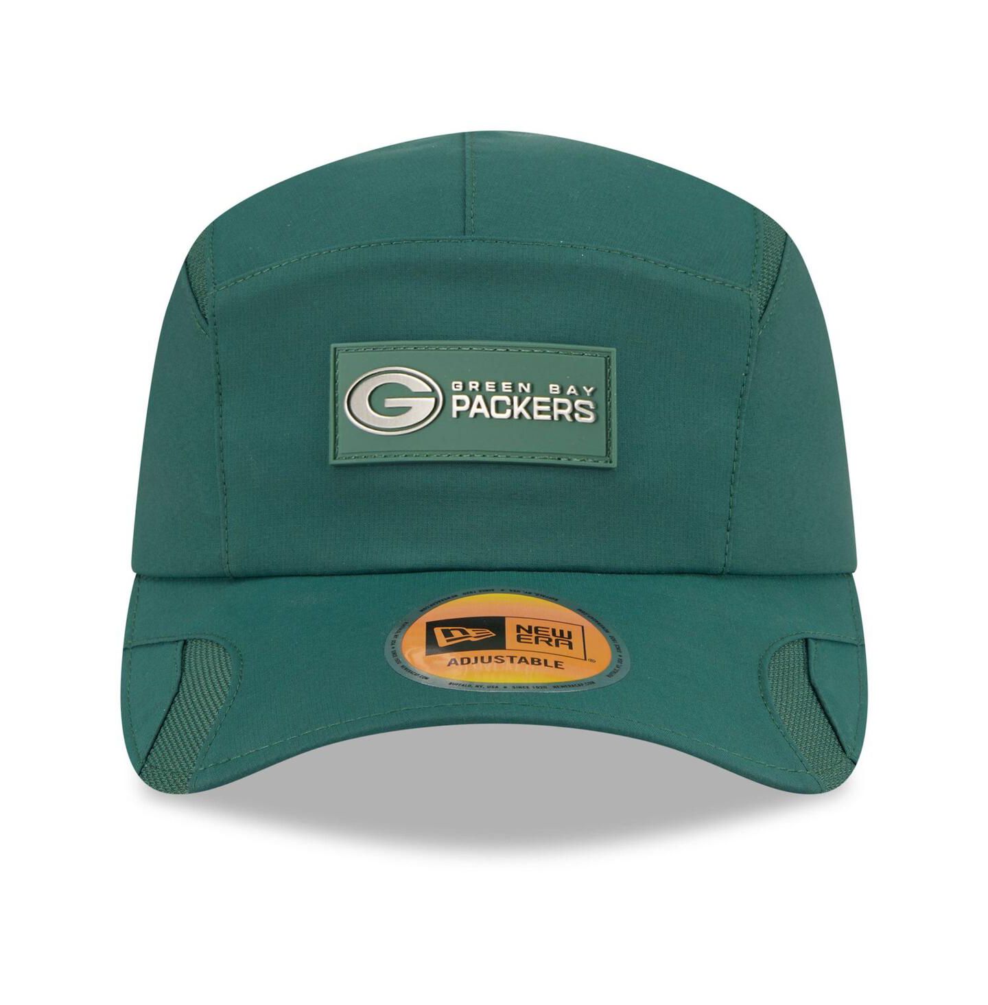Мужская кепка New Era Green Green Bay Packers 2025 Sideline Runner Adjustable Hat — фото 5