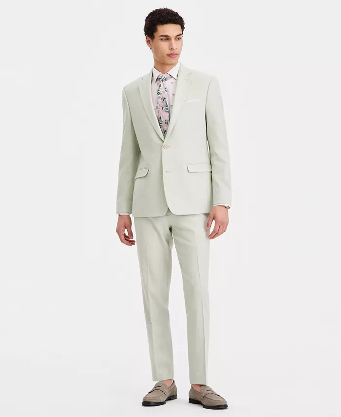 Men's Slim-Fit Linen-Blend Suit Separates - thumbnail 10