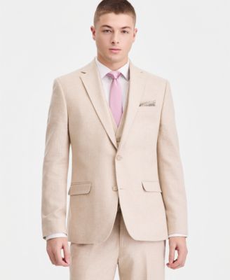 Men's Slim-Fit Linen-Blend Suit Separates Jacket
