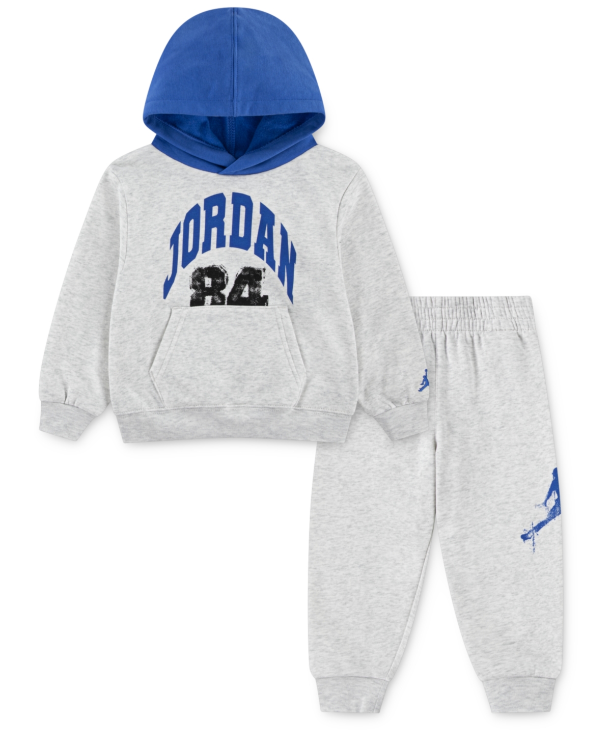 Jordan Toddler Boys 2-piece Most Valuable Player Jumpman Fleece Pullover Hoodie And Pants Set In Gray