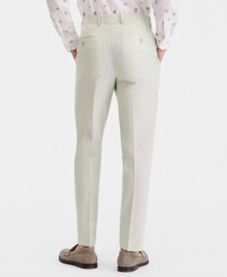 Men's Slim-Fit Linen-Blend Suit Separates Pants
