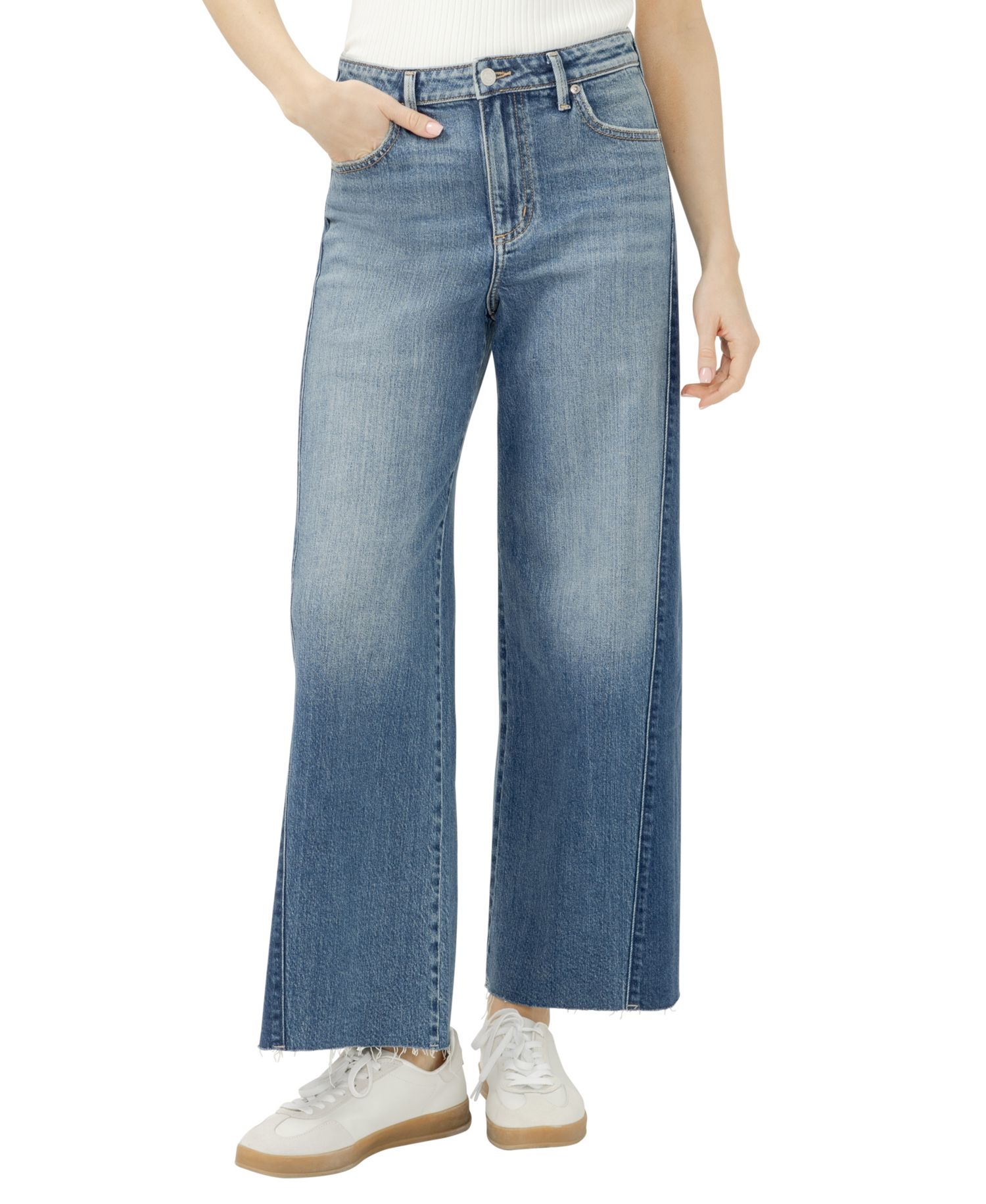 Women's Isbister High Rise Two-Tone Wide Leg Jeans