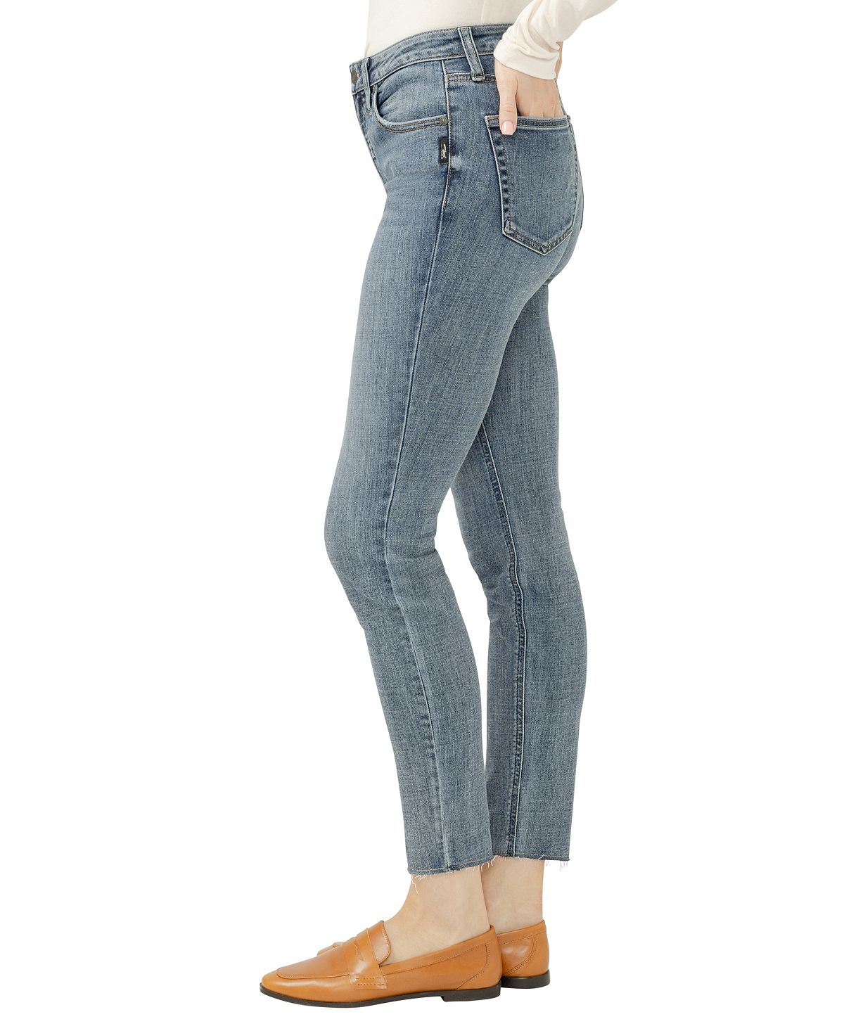 Silver Jeans Co. Women's Most Wanted Mid Rise Skinny Luxe Stretch Jeans view 2 — MAYCSS fashion products