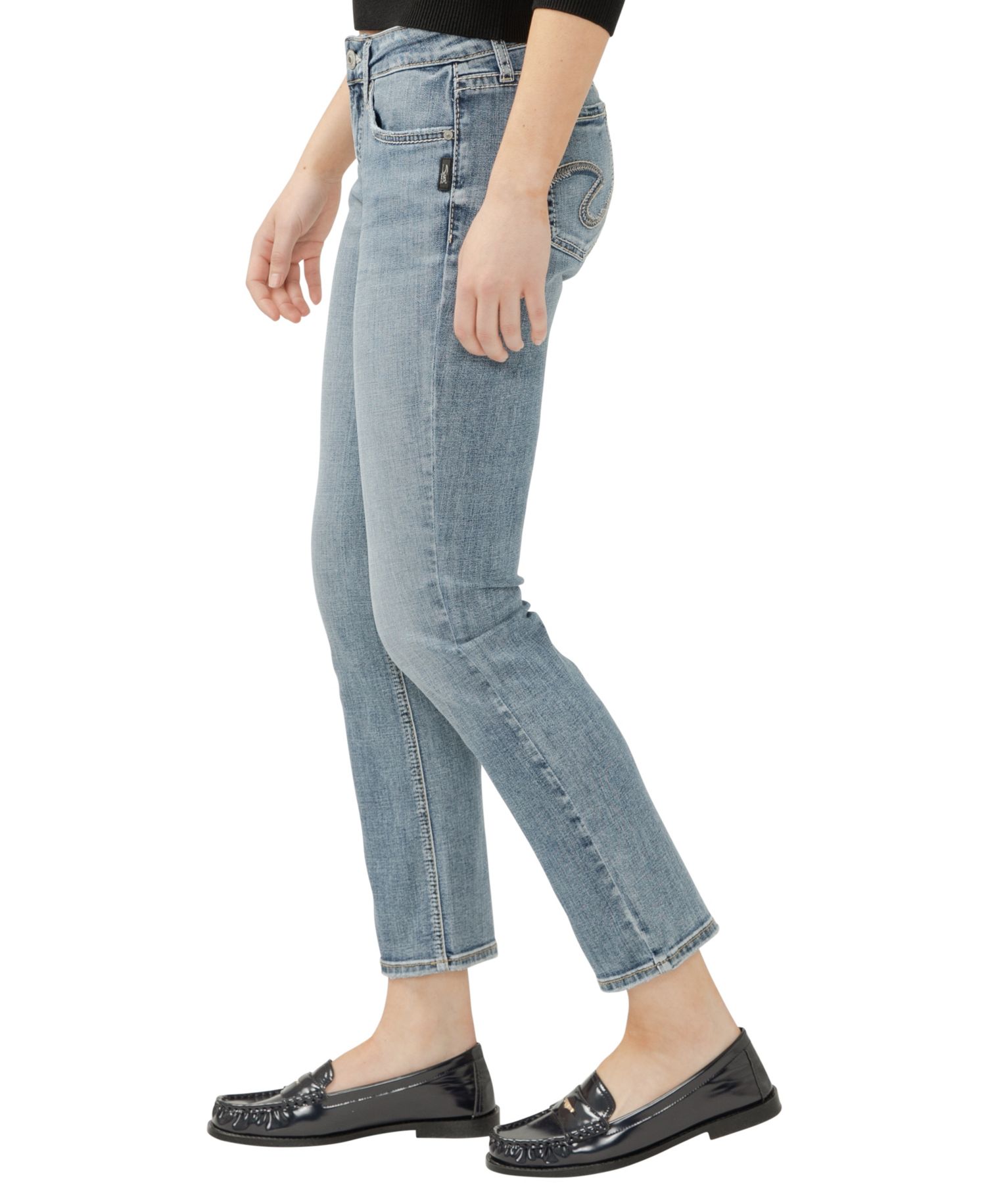Women's Elyse Mid Rise Comfort Fit Straight Leg Jeans