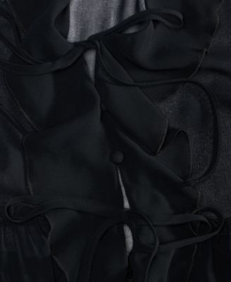 Women's Printed Ruffle-Collar Top, Macy's Exclusive