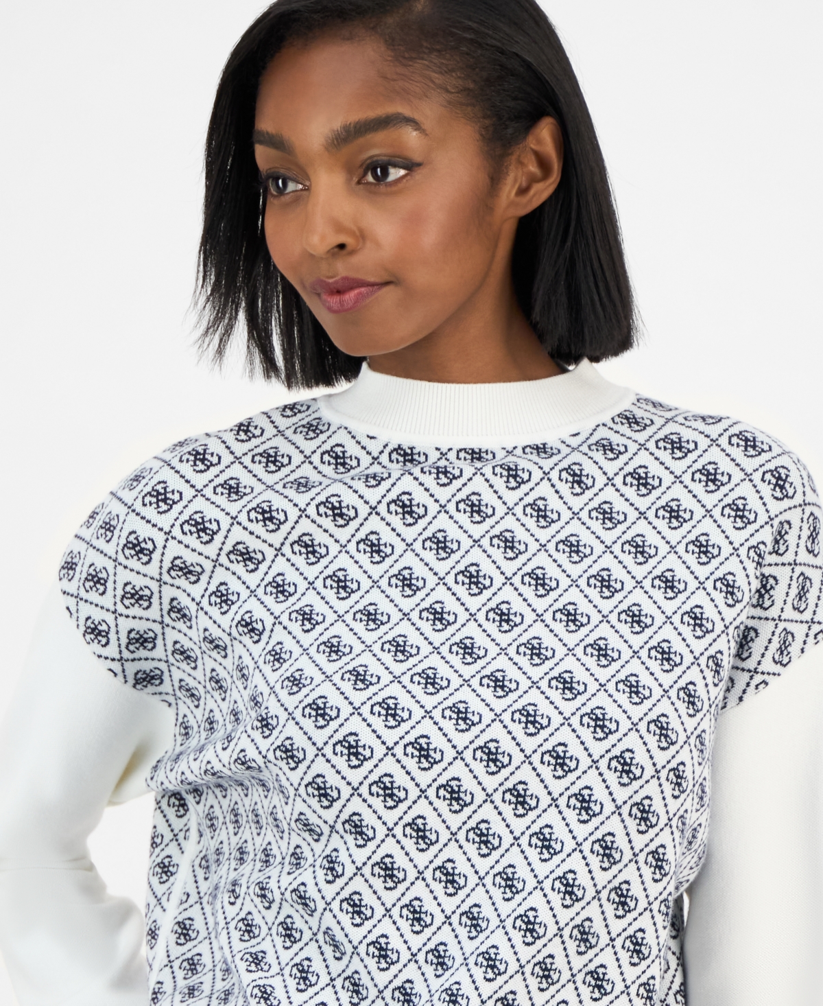 Guess Women's Aubry Mock Neck Sweater In Multi