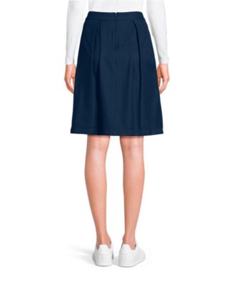 Women's Solid Pleated Skort Top of Knee