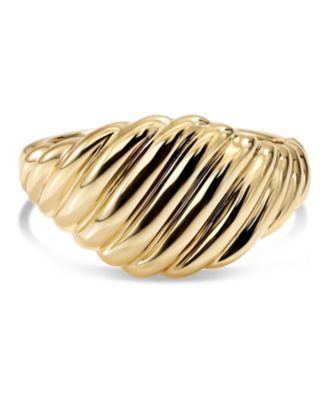 Rope Ring in Gold Plated Sterling Silver