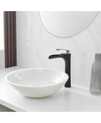 Single Hole Single Handle Bathroom Vessel Sink Faucet With Pop Up Drain Without Overflow in Matte Black Chrome