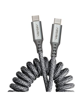 Helix USB C to USB C High Speed Travel 3 Foot Cable-Gray