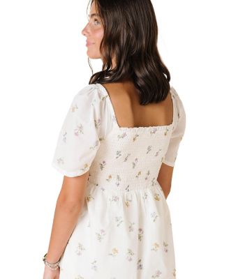 Women's Organic Bell Sleeve Smocked Dress