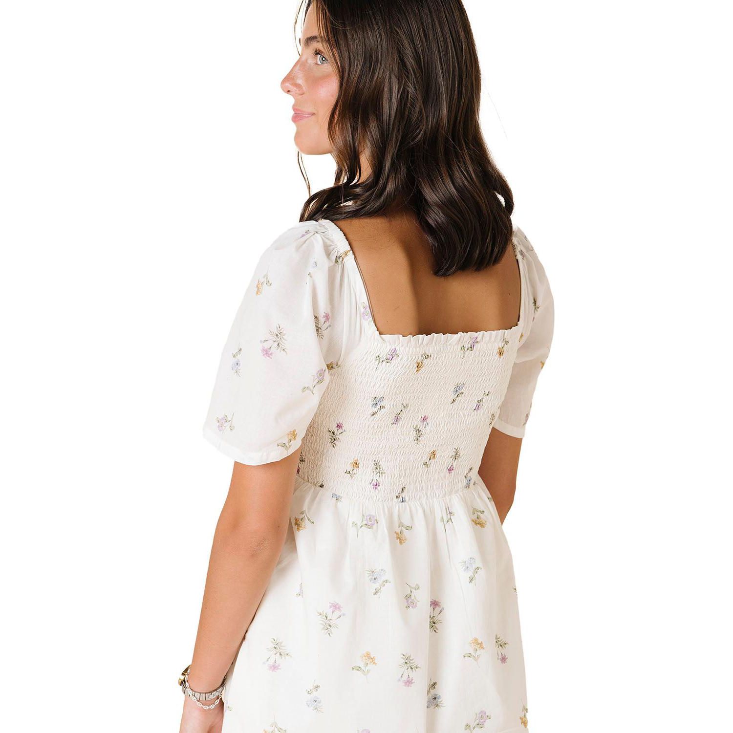Women's Hope and Henry Organic Bell Sleeve Smocked Dress