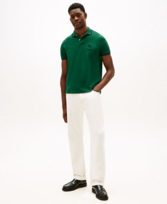 Men's Seasonal Embroidered Crest Regular Fit Tipped Polo Shirt