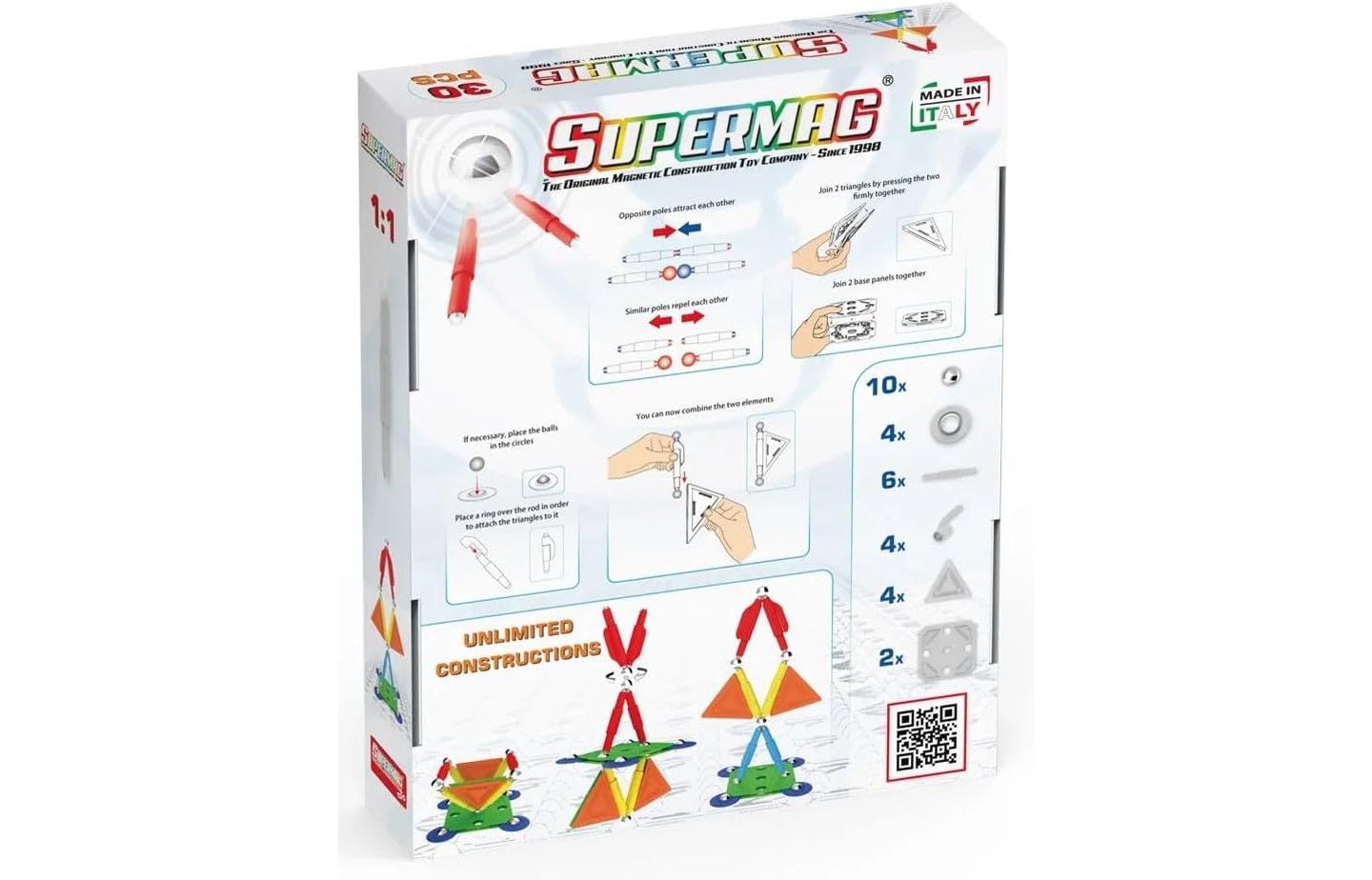 Детский конструктор Tinamiri SuperMag Multicolor 30, цвет: Open Miscellaneous — фото 2