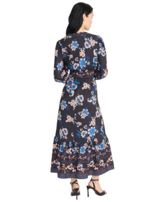 Women's V-Neck Tiered Midi Dress