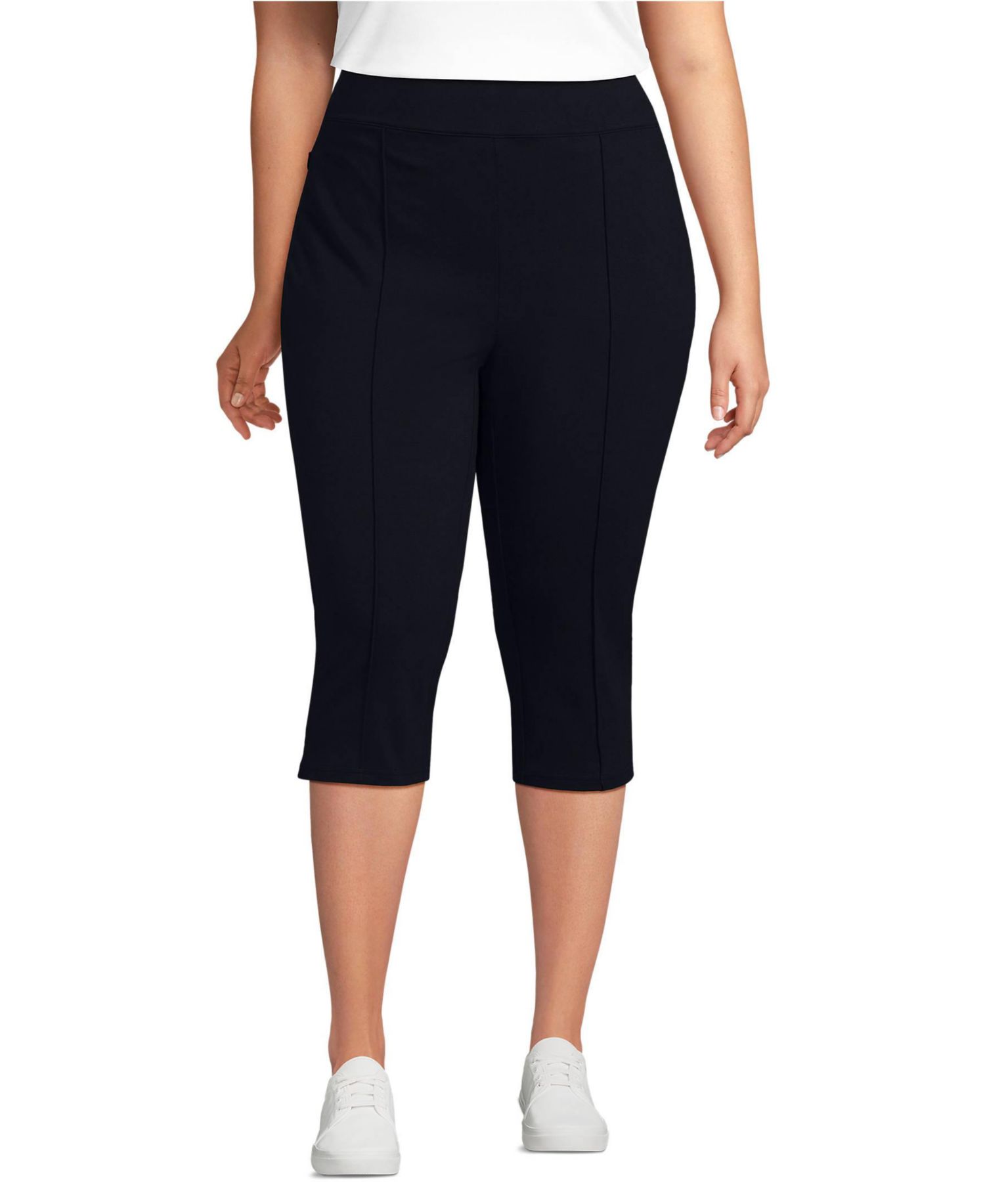 Women's Starfish High Rise Pintuck Capri Pants