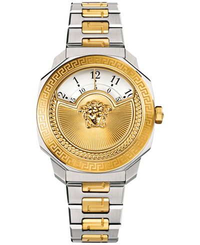 Versace Women's Swiss Two-Tone Ion-Plated Stainless Steel Bracelet Watch 38mm VQU040015