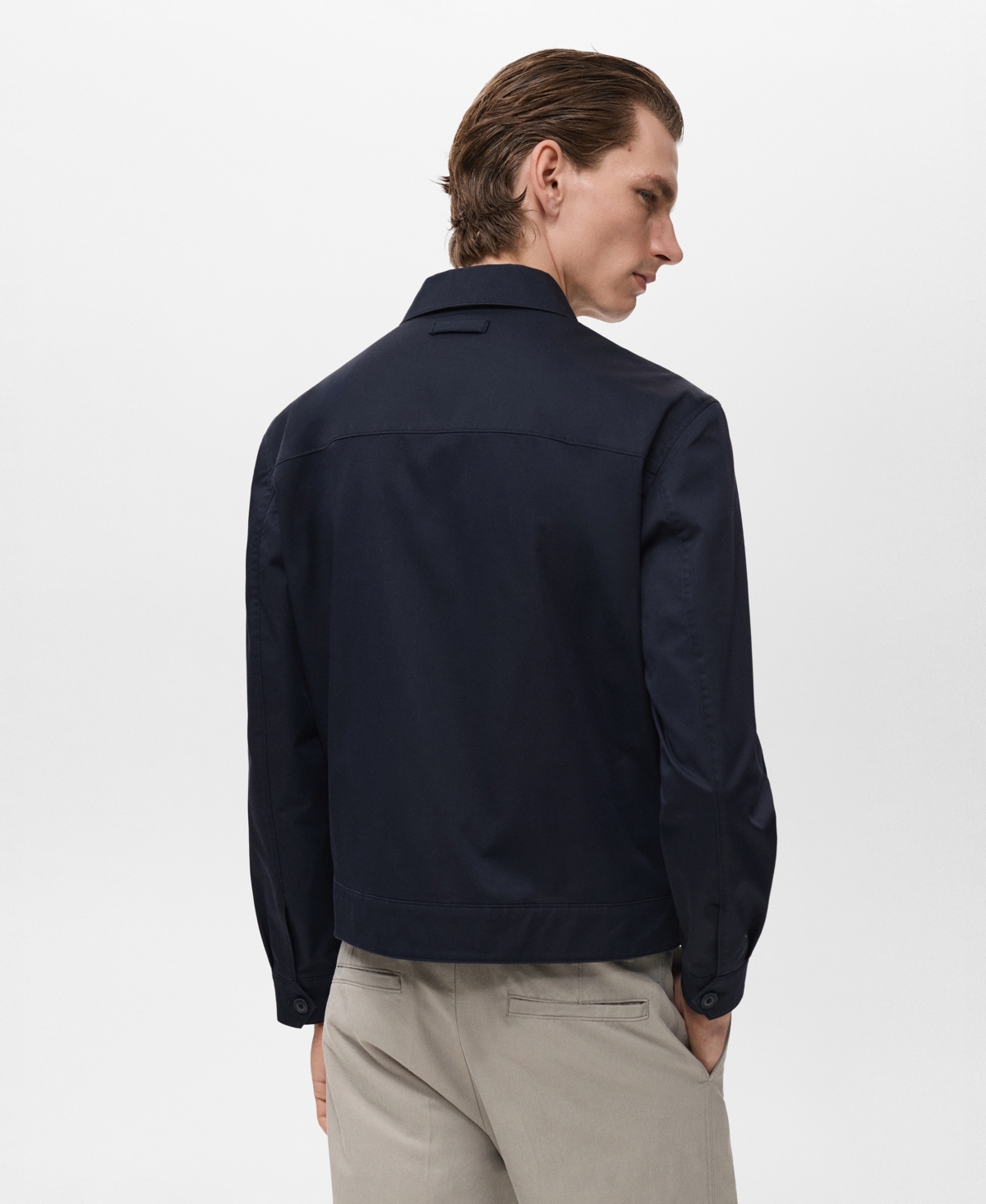 Mango Men's Zipper Cotton Jacket