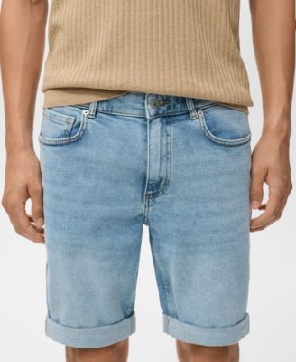 Men's Slim-Fit Denim Bermuda Shorts