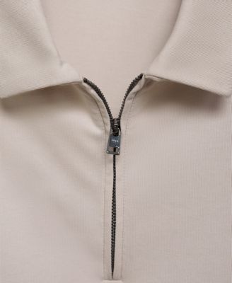 Men's Zip Neck Polo Shirt