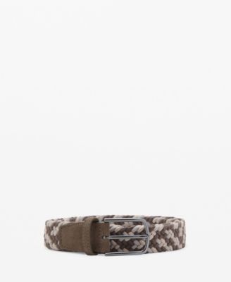 Men's Braided Elastic Colored Belt
